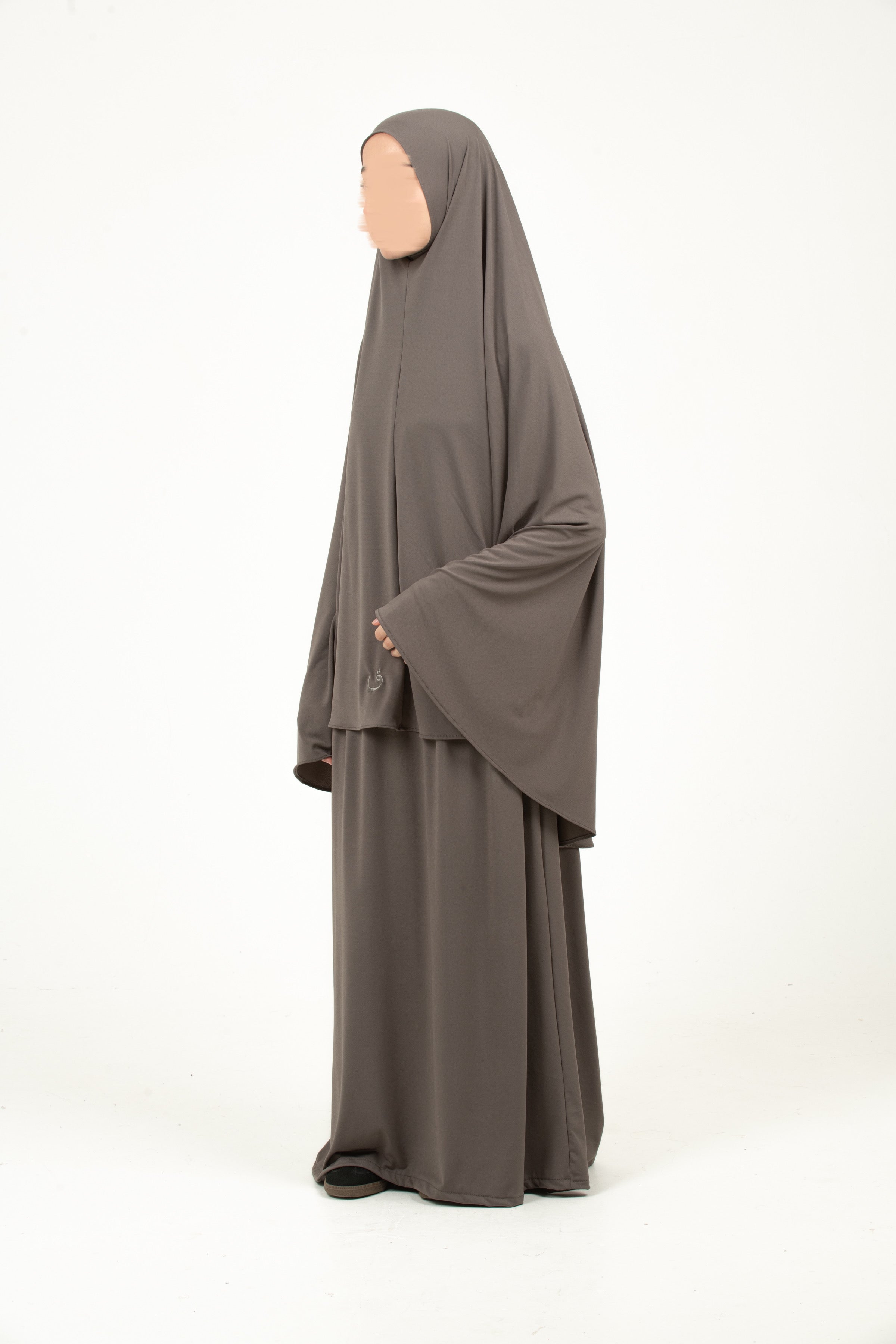 Ash Grey Khimar Set