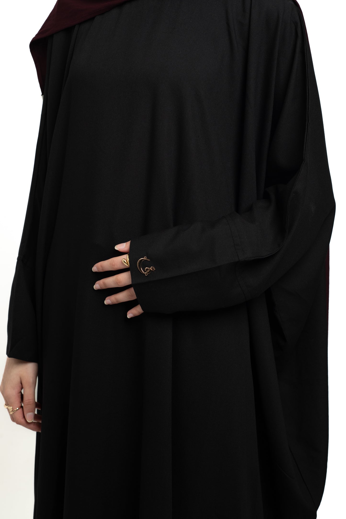 Black Linen Batwing