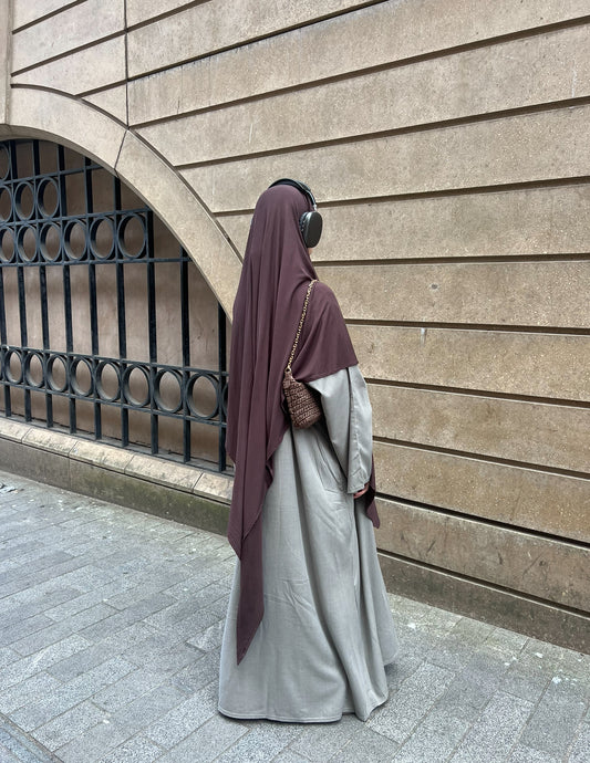 Light mocha nursing abaya