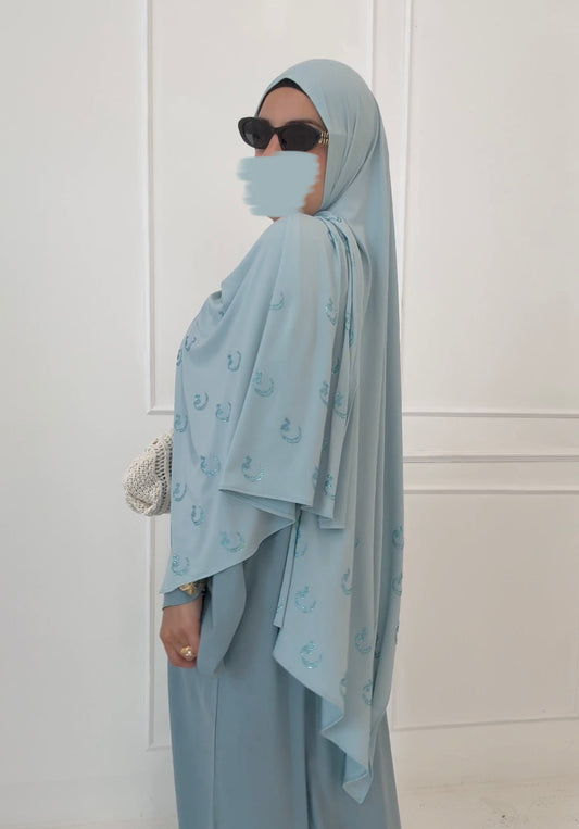 Mist Rhinestone hijab