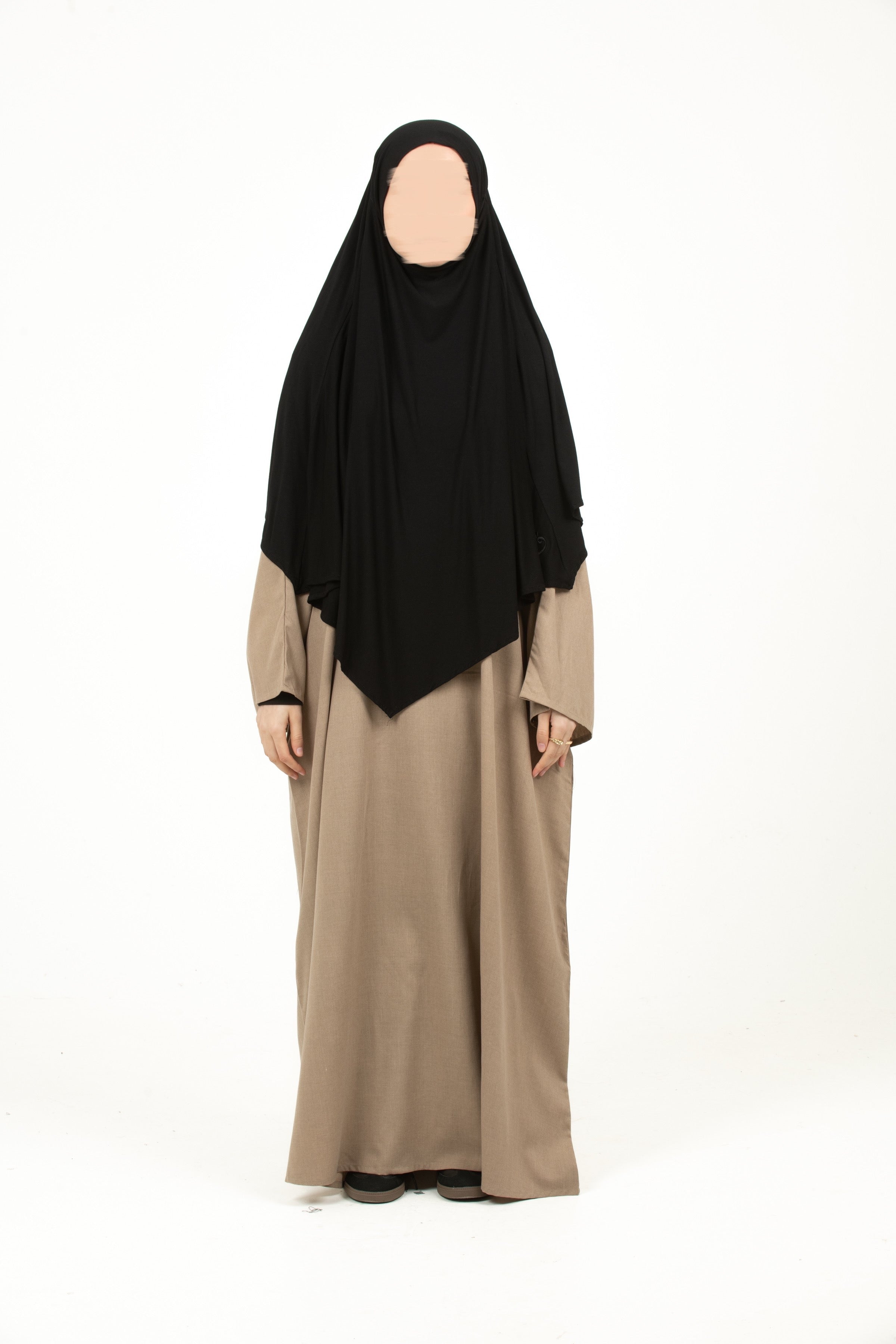 Black Short Diamond Khimar